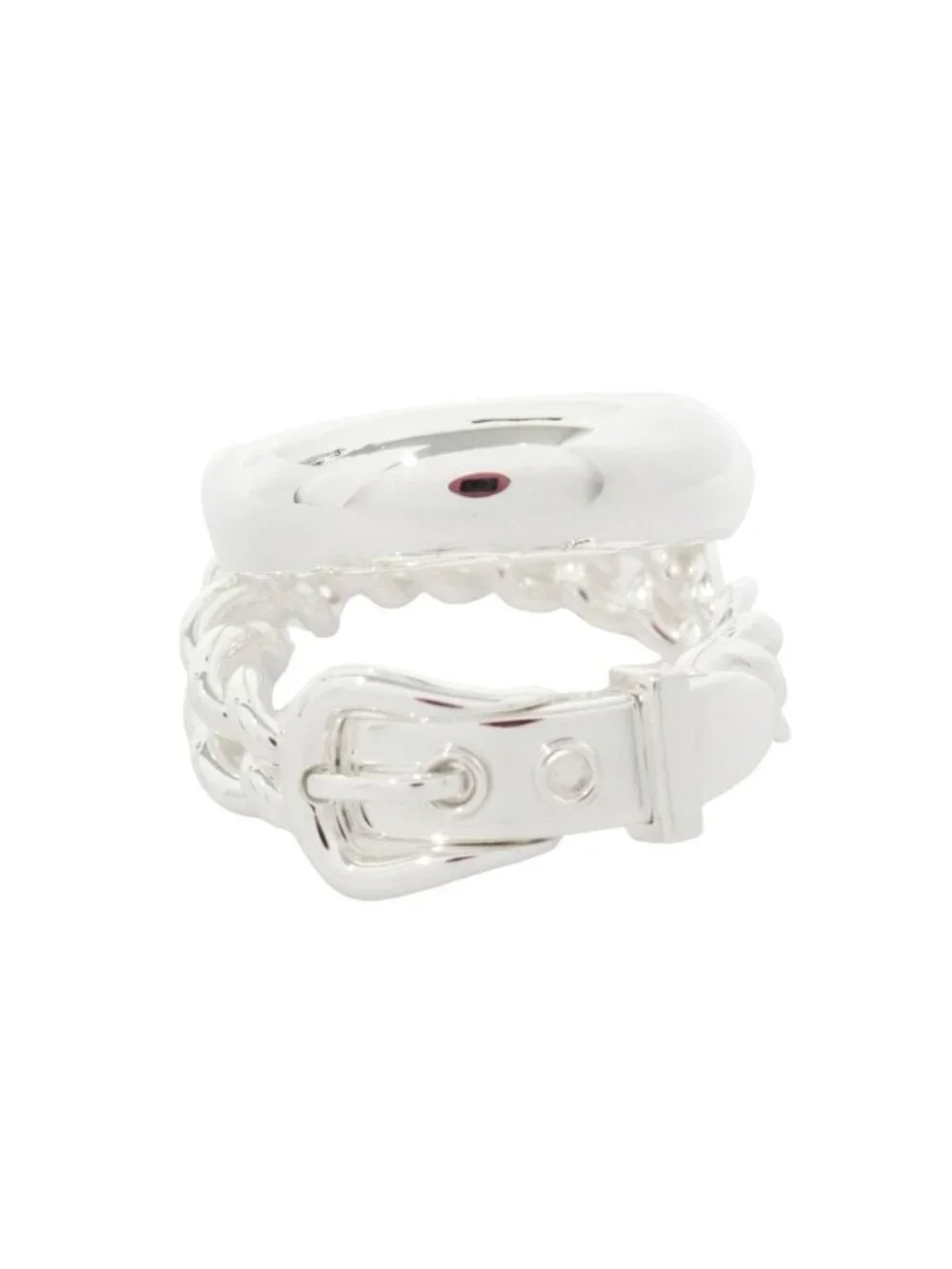 Hermes Boucle Sellier Inflexible Book le Ring 52 Silver